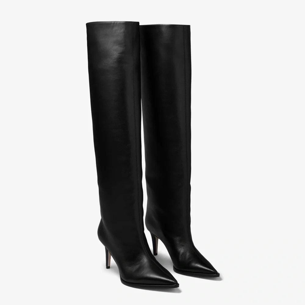 TAMARA MELLON Trinity 75 Cloud Cushion Pillow Top Knee High Boots in Black